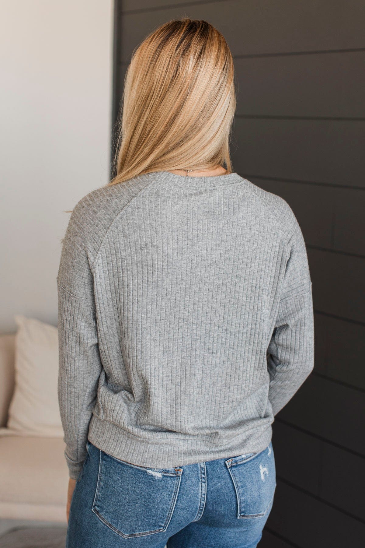 Considerably Cute Pullover Top- Heather Grey - Image 7