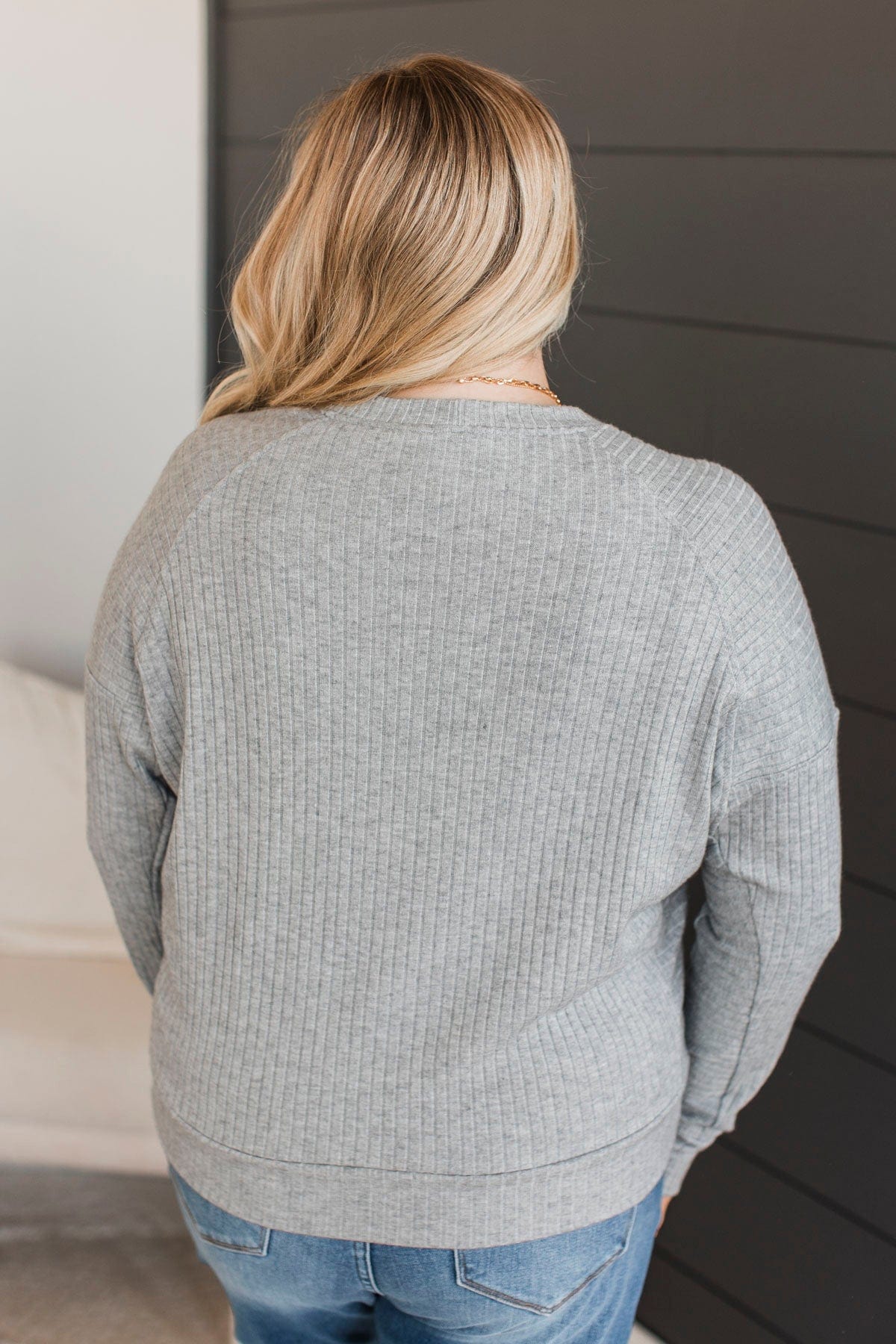 Considerably Cute Pullover Top- Heather Grey - Image 8