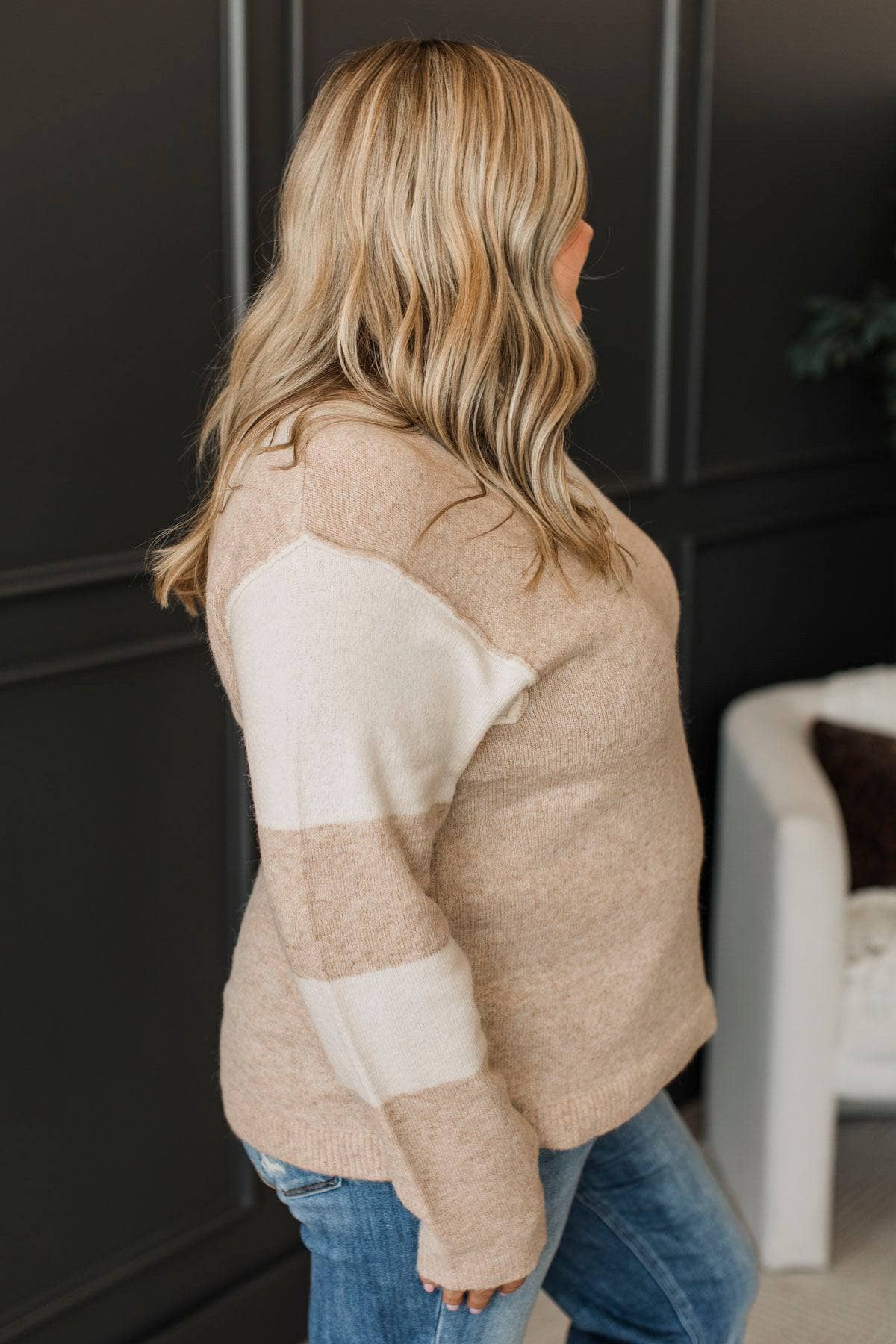 Continuing Romance Color Block Sweater- Ivory & Beige - Image 5