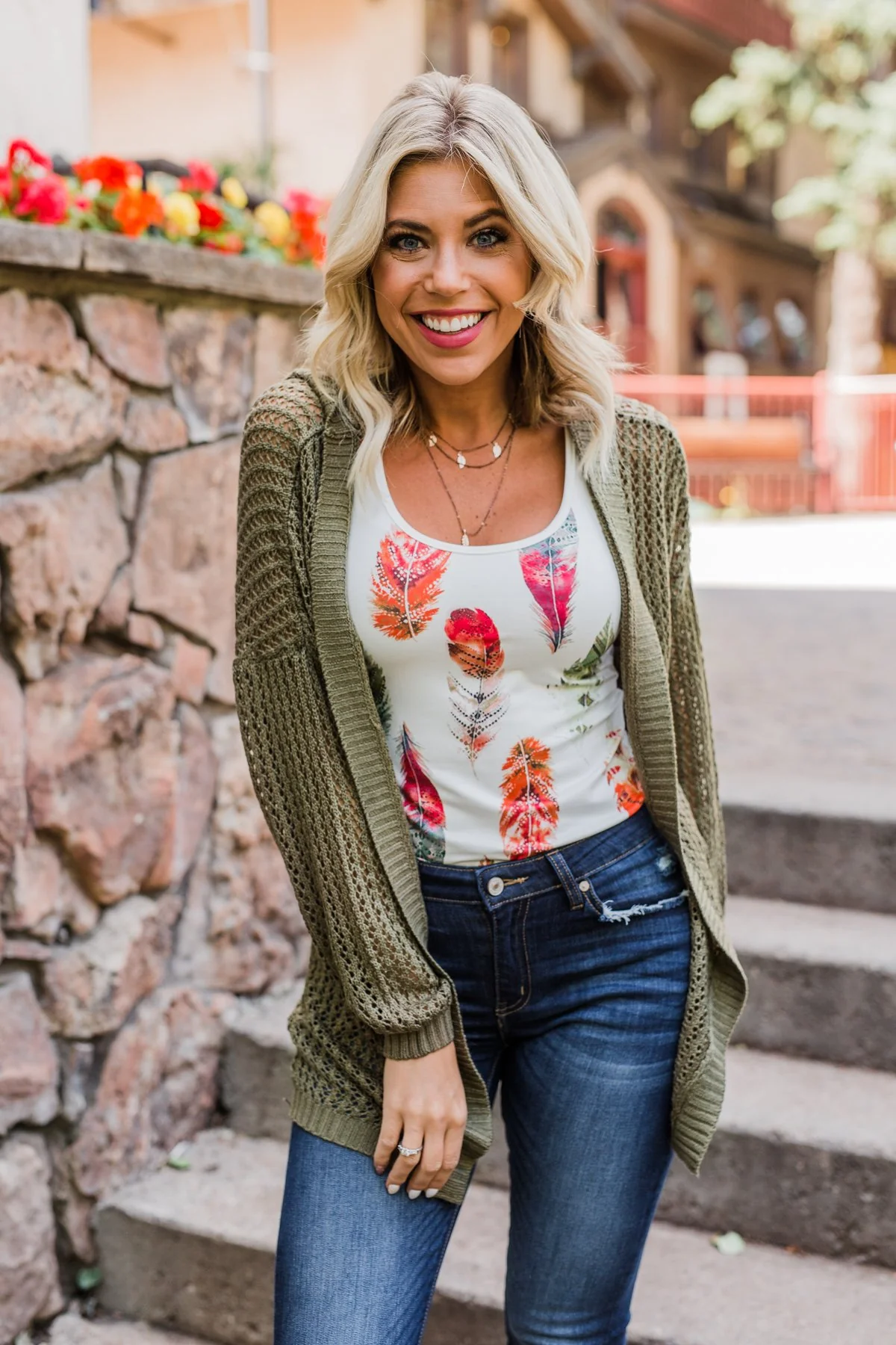 Catching Dreams Aztec Feather Tank Top - Fall - Image 7
