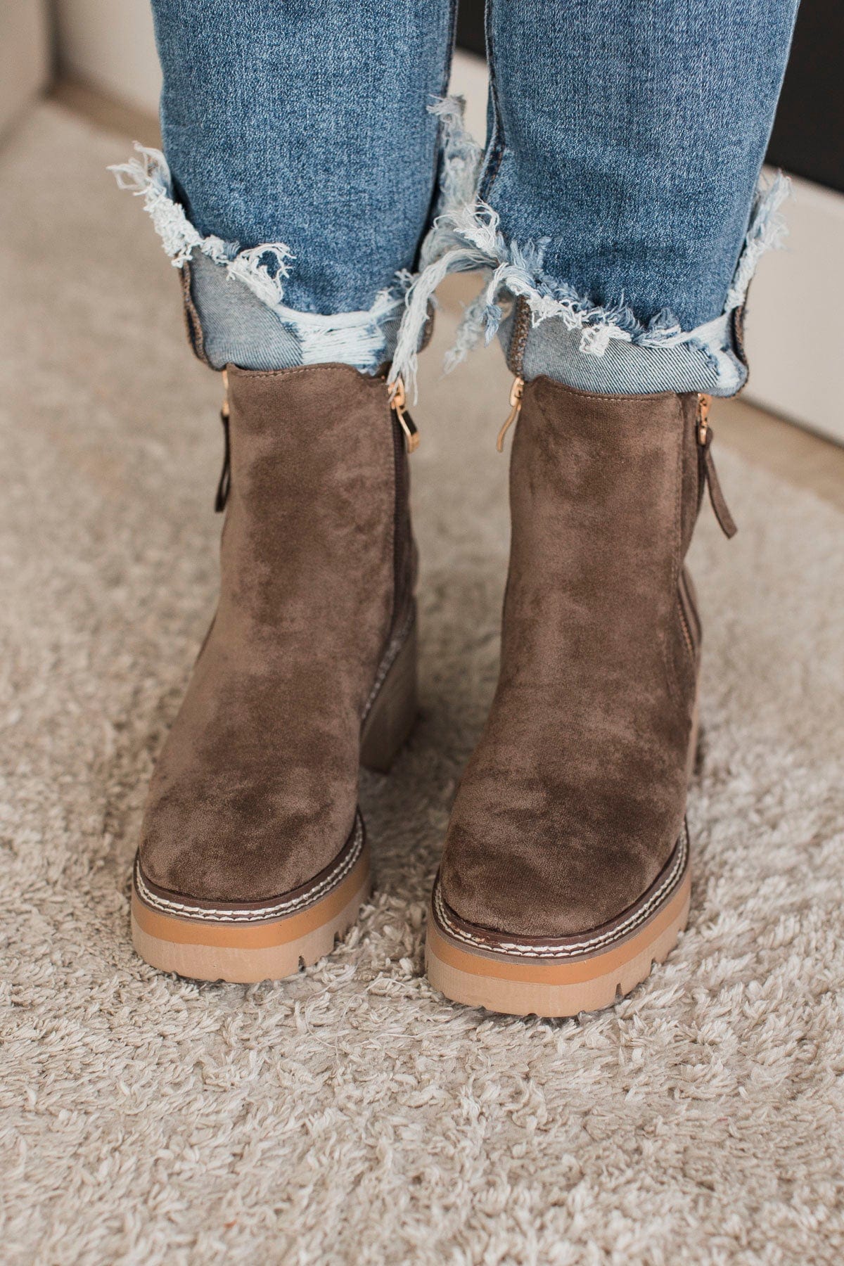 Corky's Up To No Good Boots- Saddle Faux Suede - Image 4