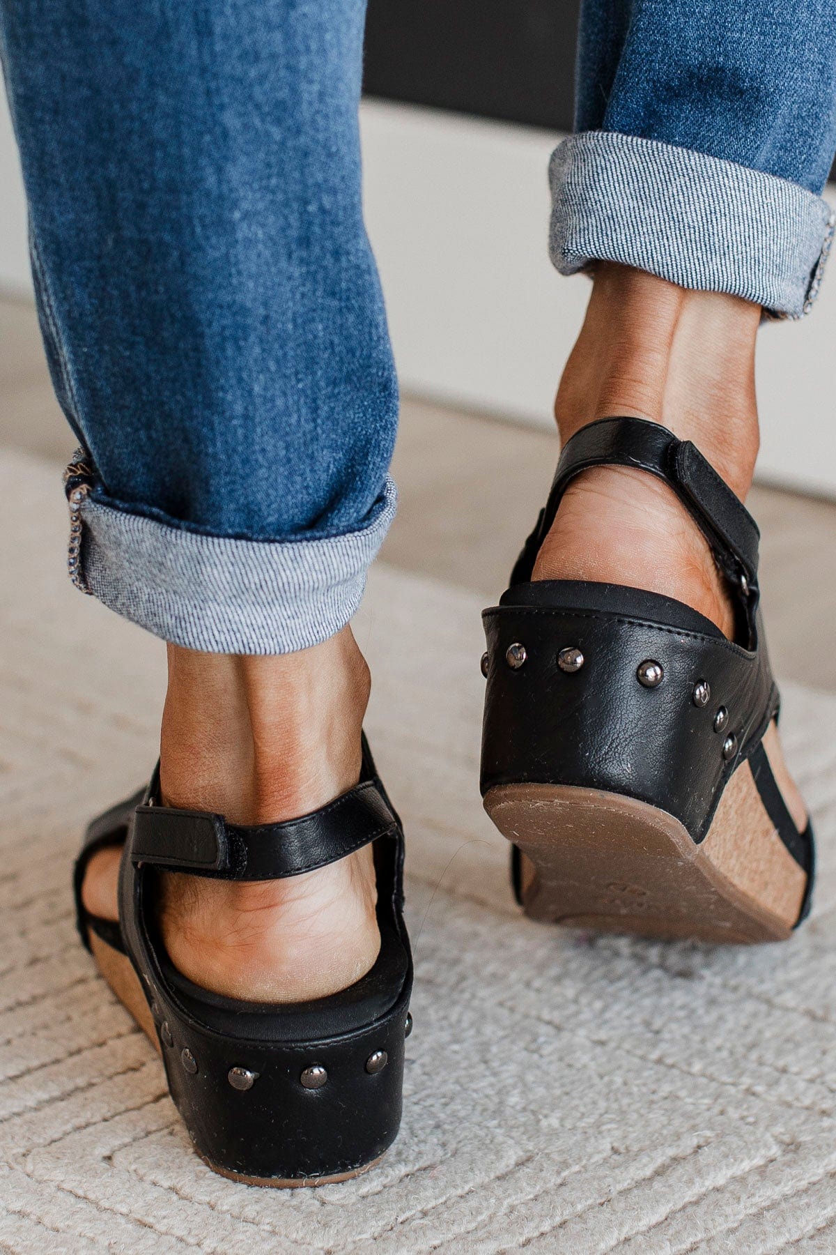 Corky's Volta Wedge Sandals- Black - Image 3