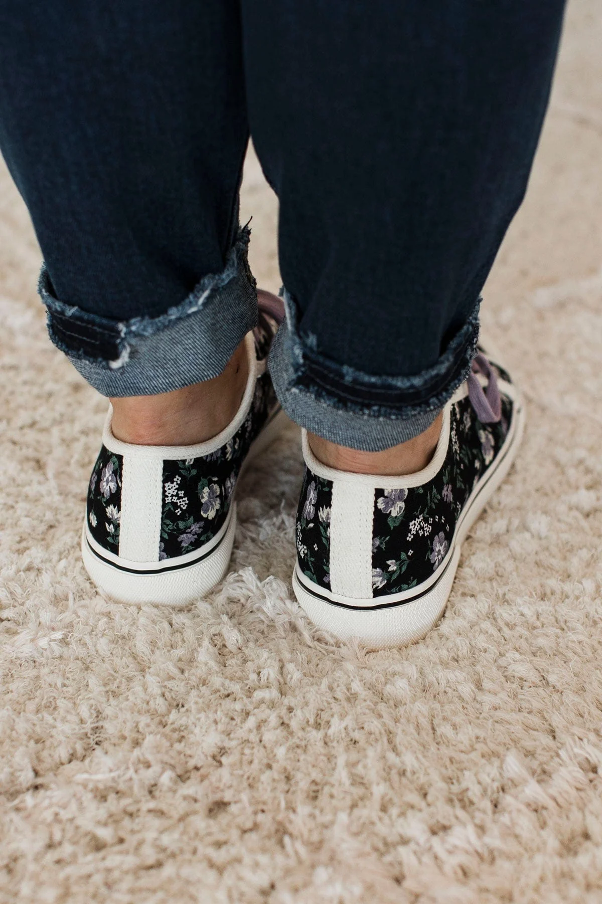 Corky's Waiting List Sneakers- Black Floral - Image 4