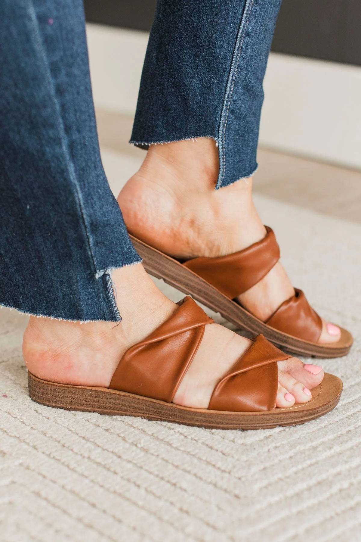 Corky's With A Twist Sandals- Cognac - Image 2