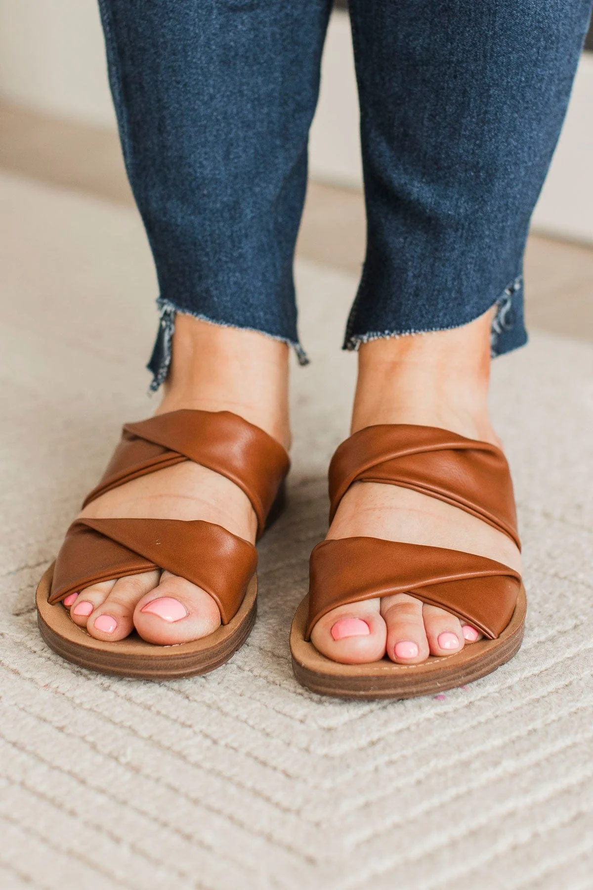 Corky's With A Twist Sandals- Cognac - Image 3