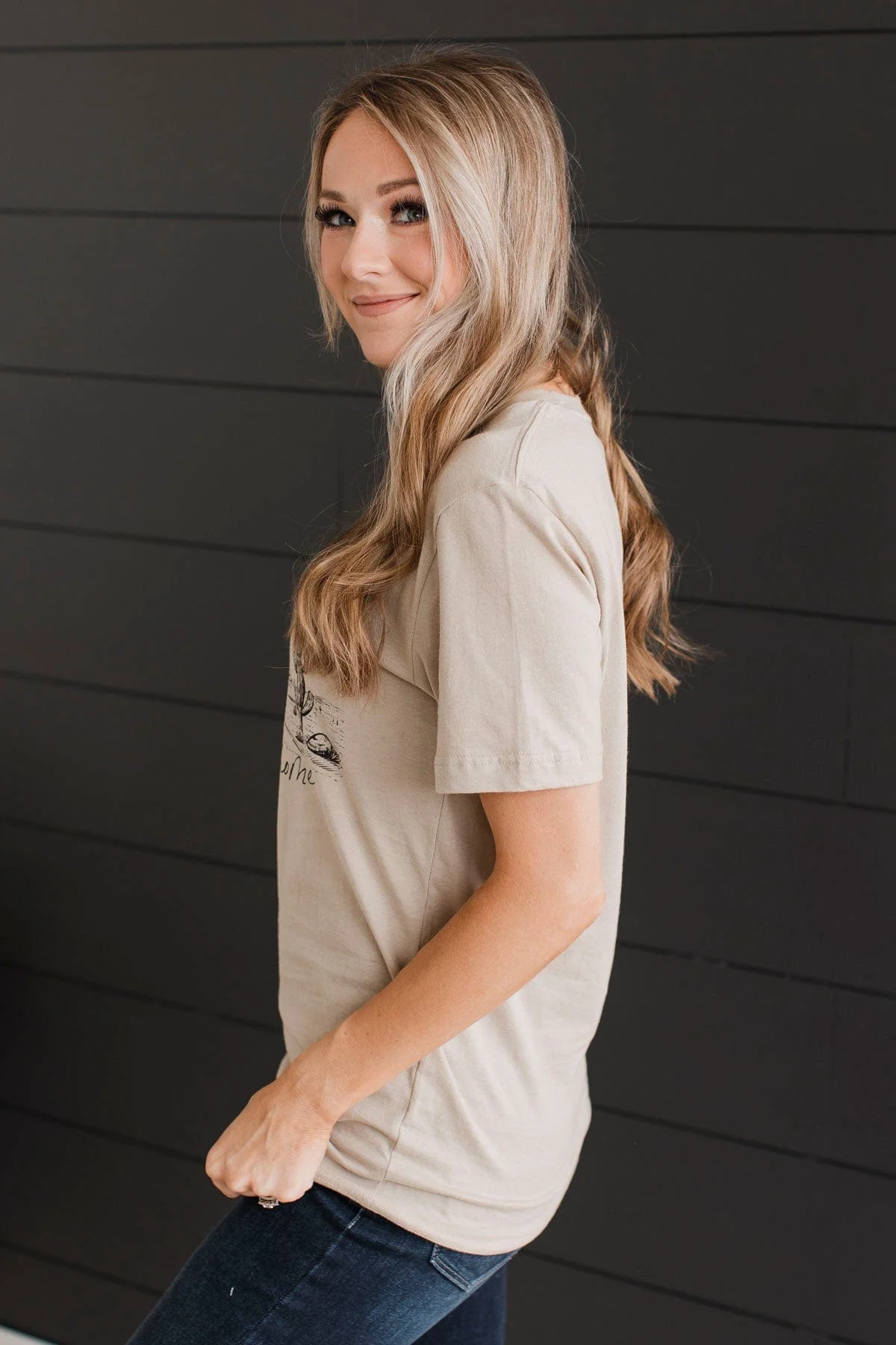 "Country Roads Take Me Home" Graphic Tee- Tan - Image 6