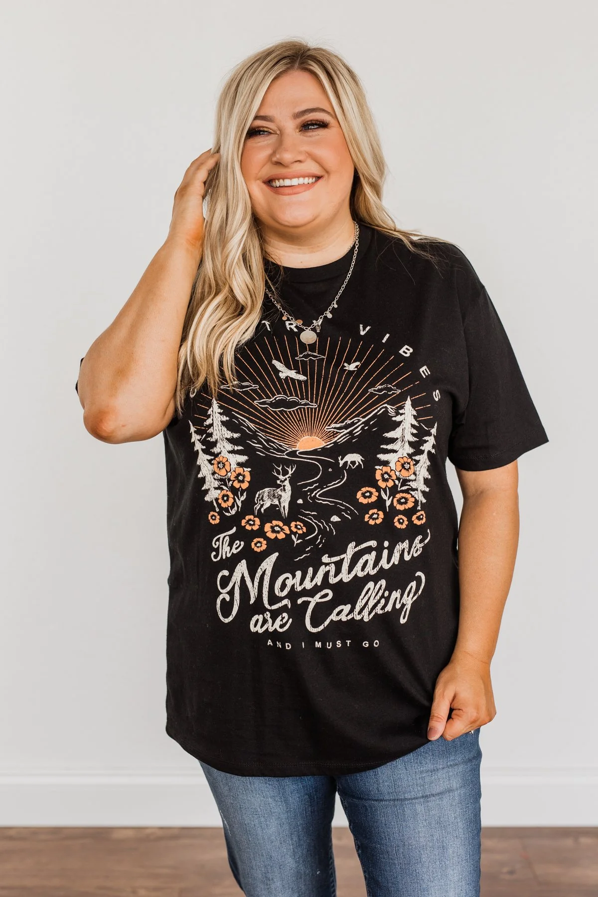 "Country Vibes" Graphic Tee- Black - Image 8
