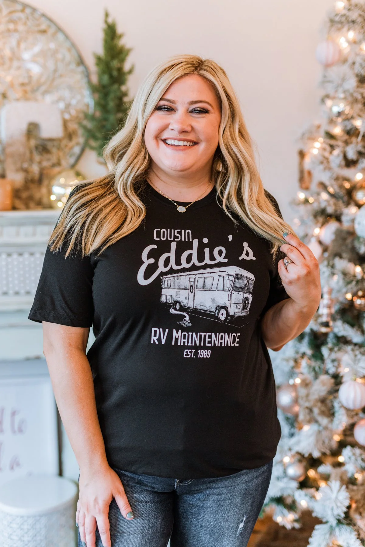 "Cousin Eddie's RV Maintenance" Graphic Tee- Black - Image 2