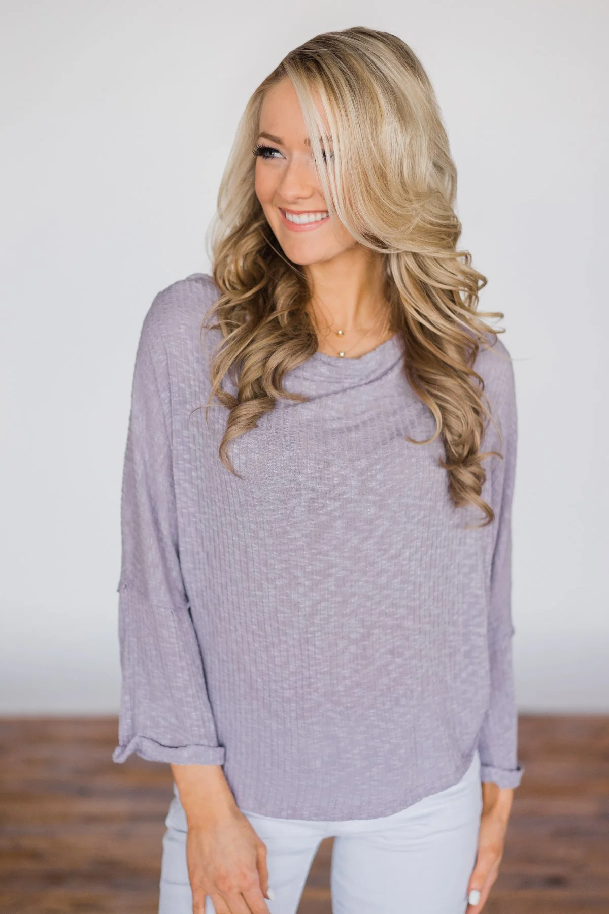 Cozy in Spring Lavender Knot Top - Image 4