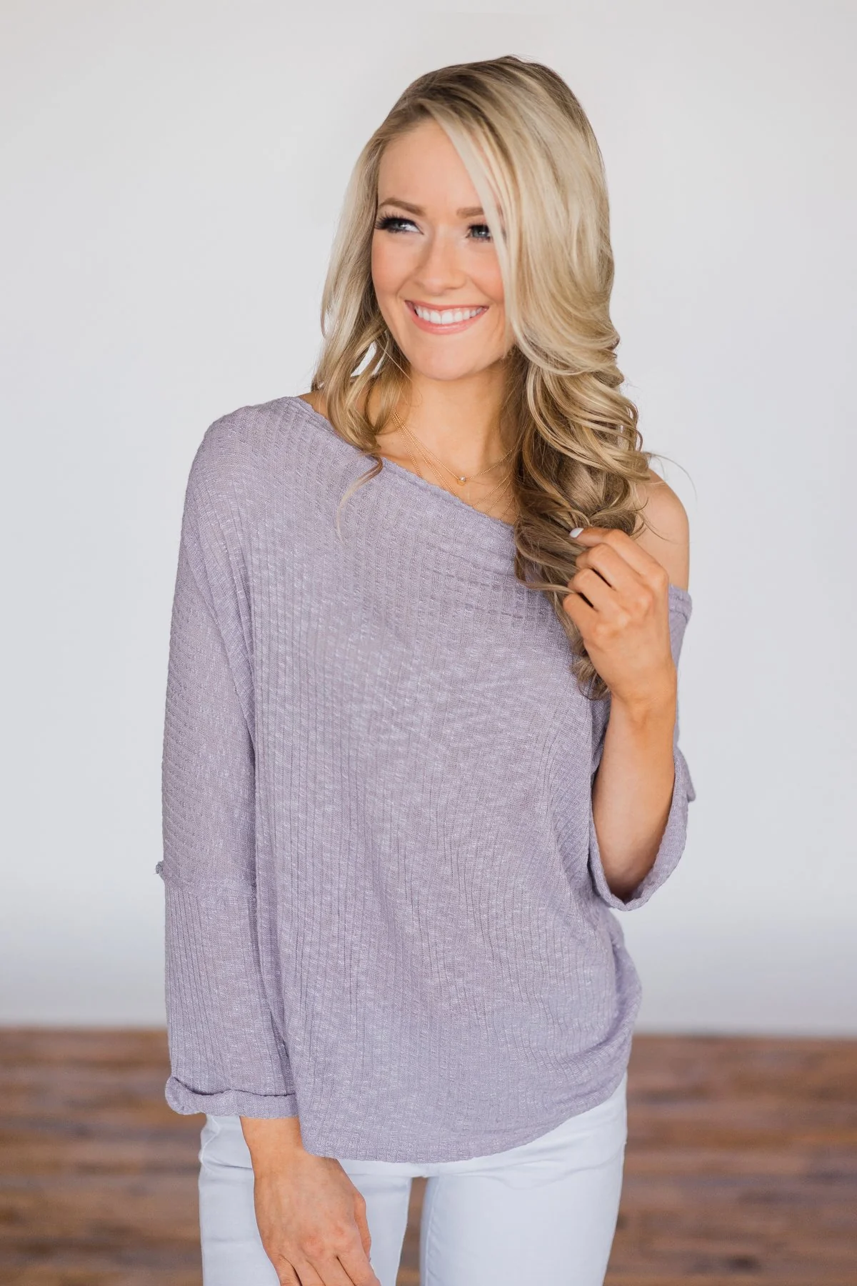 Cozy in Spring Lavender Knot Top - Image 5