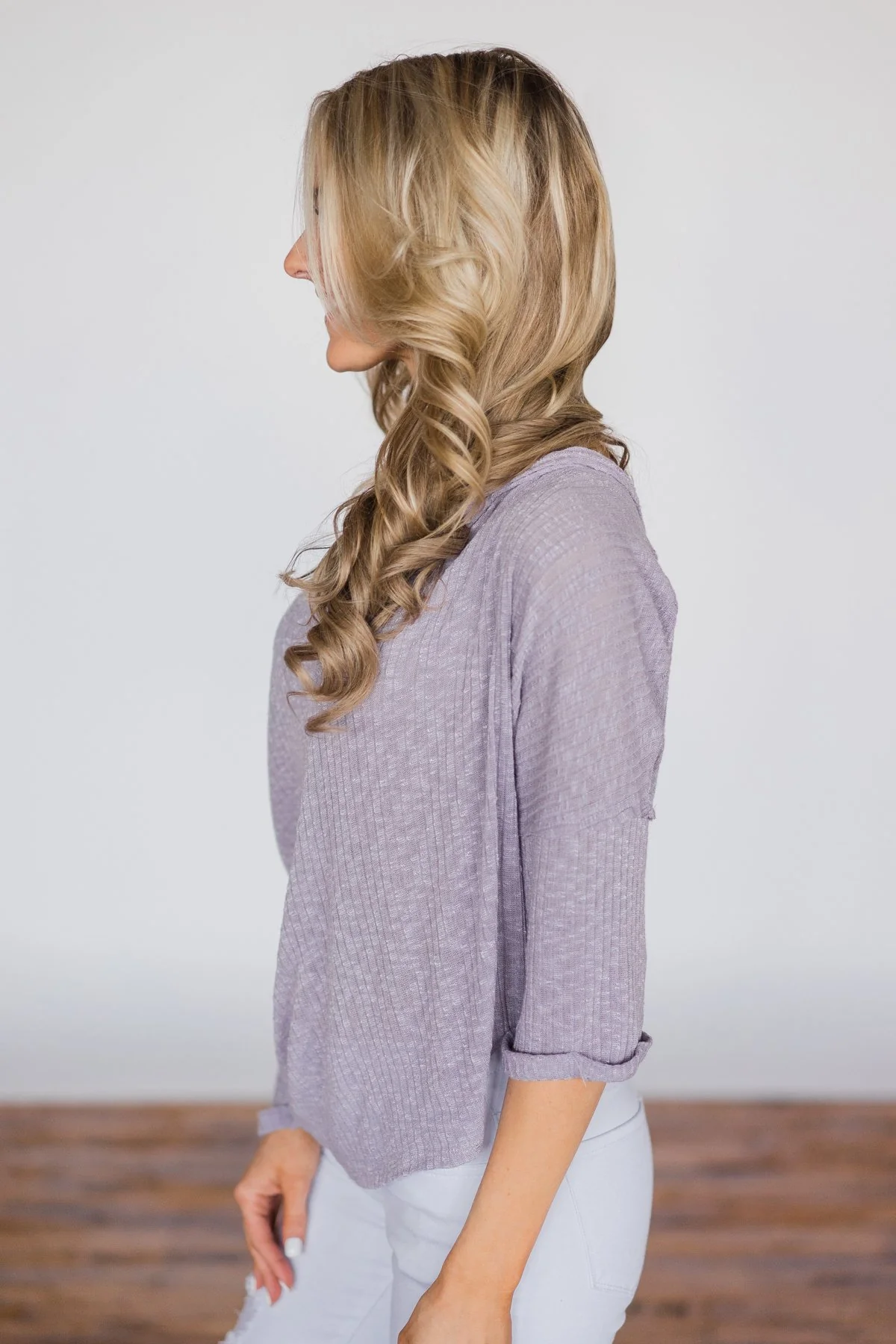 Cozy in Spring Lavender Knot Top - Image 6