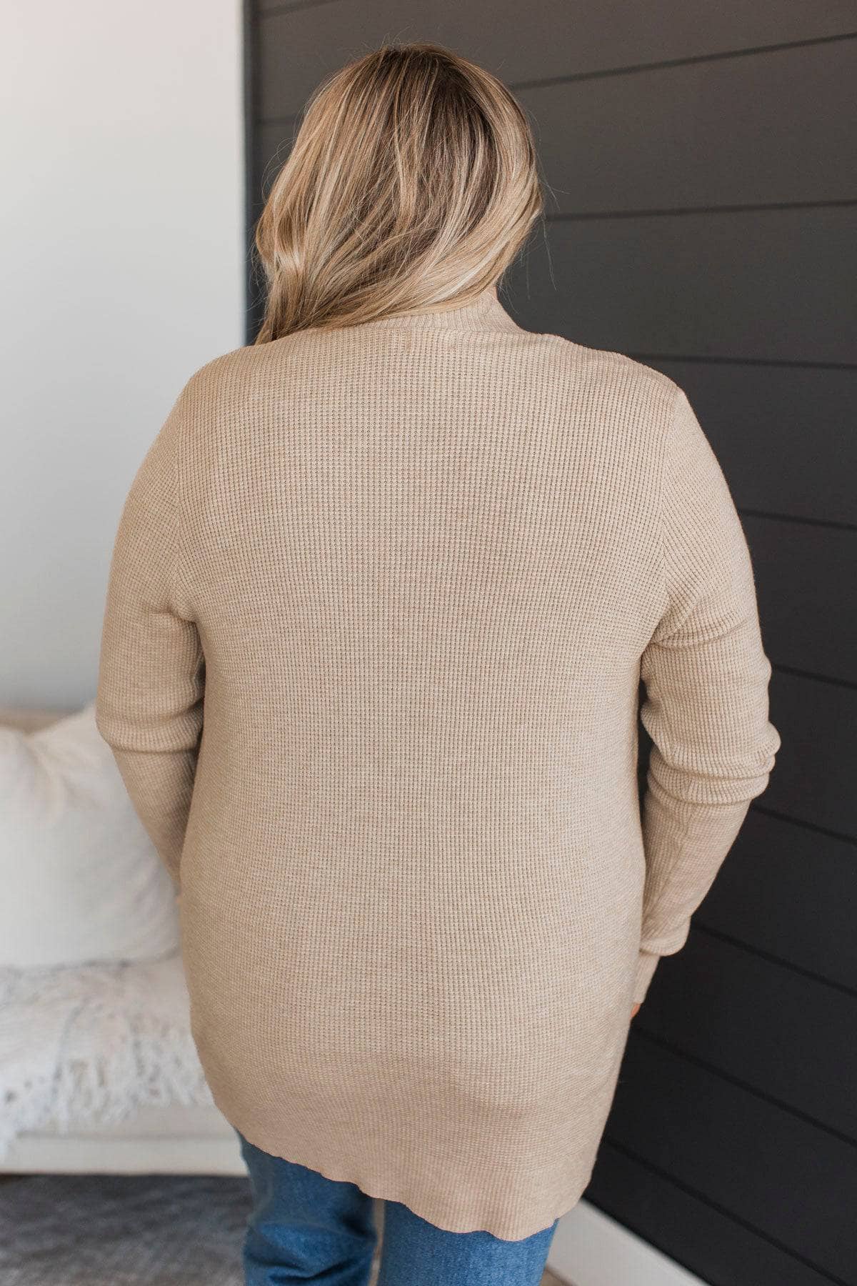 Cozy In This Moment Knit Cardigan- Oatmeal - Image 7