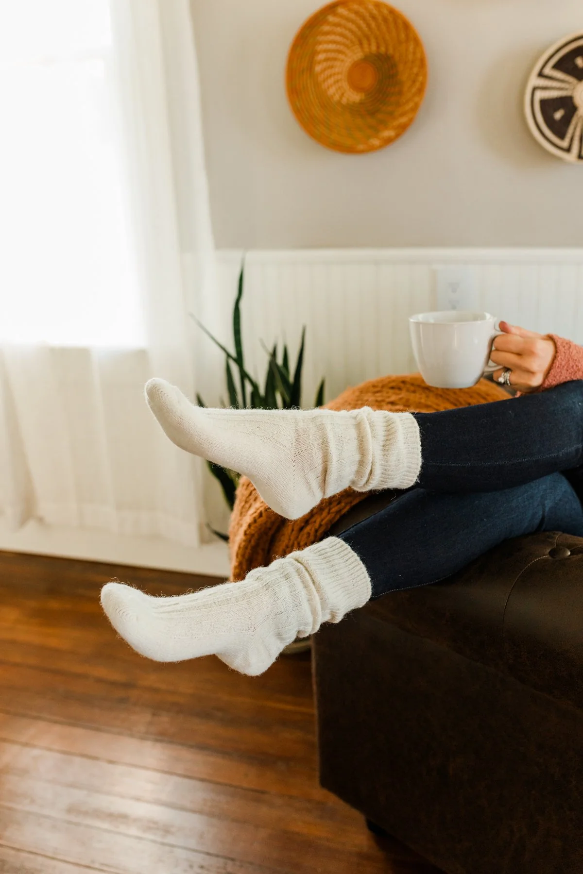 Cozy Knit Boot Socks- Ivory - Image 6