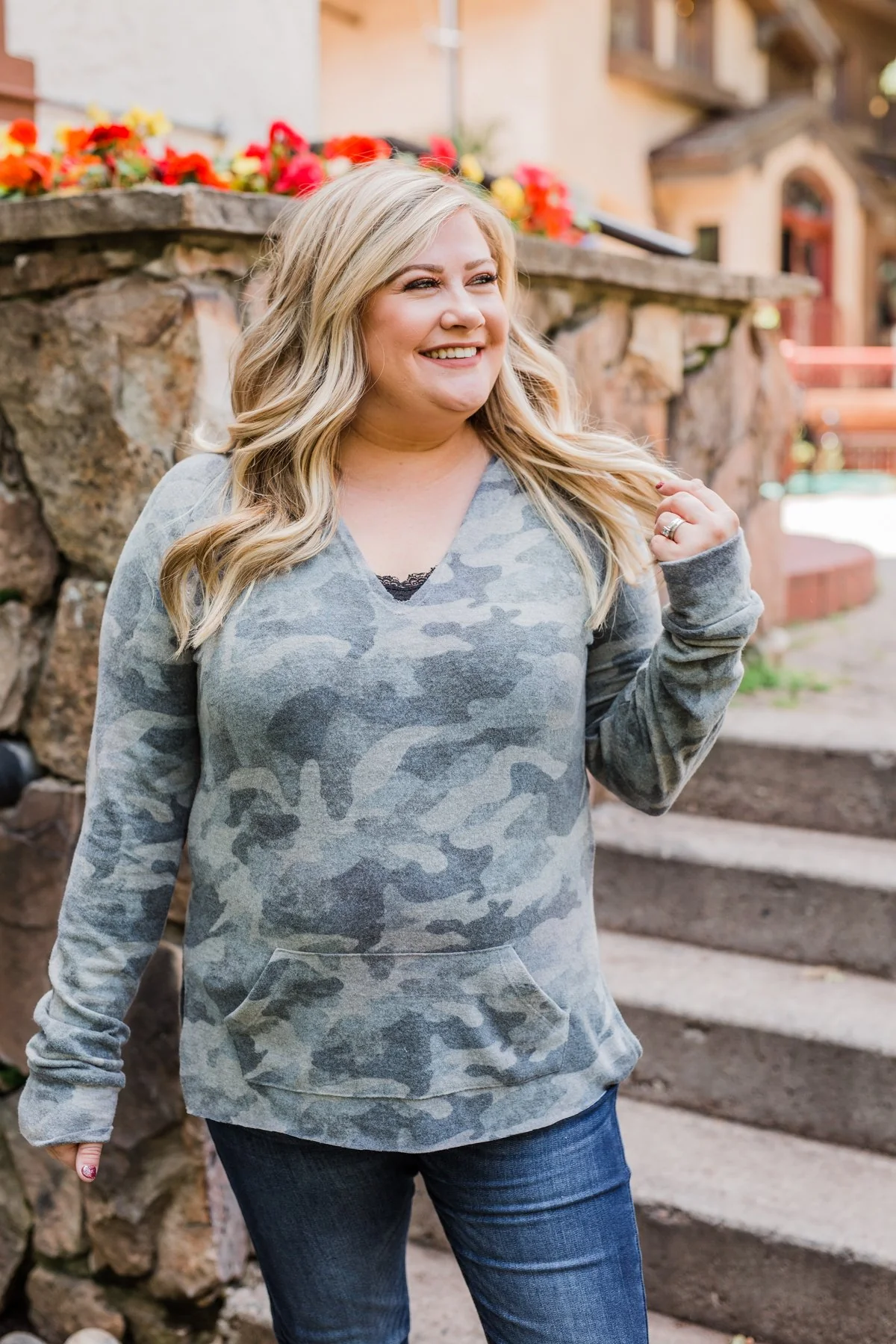 Cozy On The Couch Hoodie- Camo - Image 2