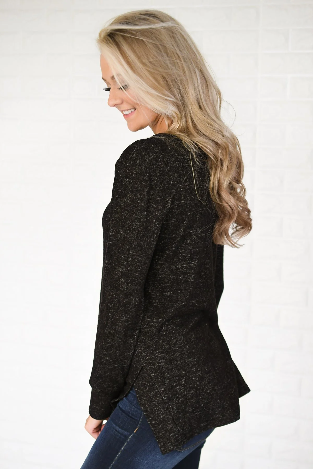 Cozy Up Top - Speckled Black - Image 3