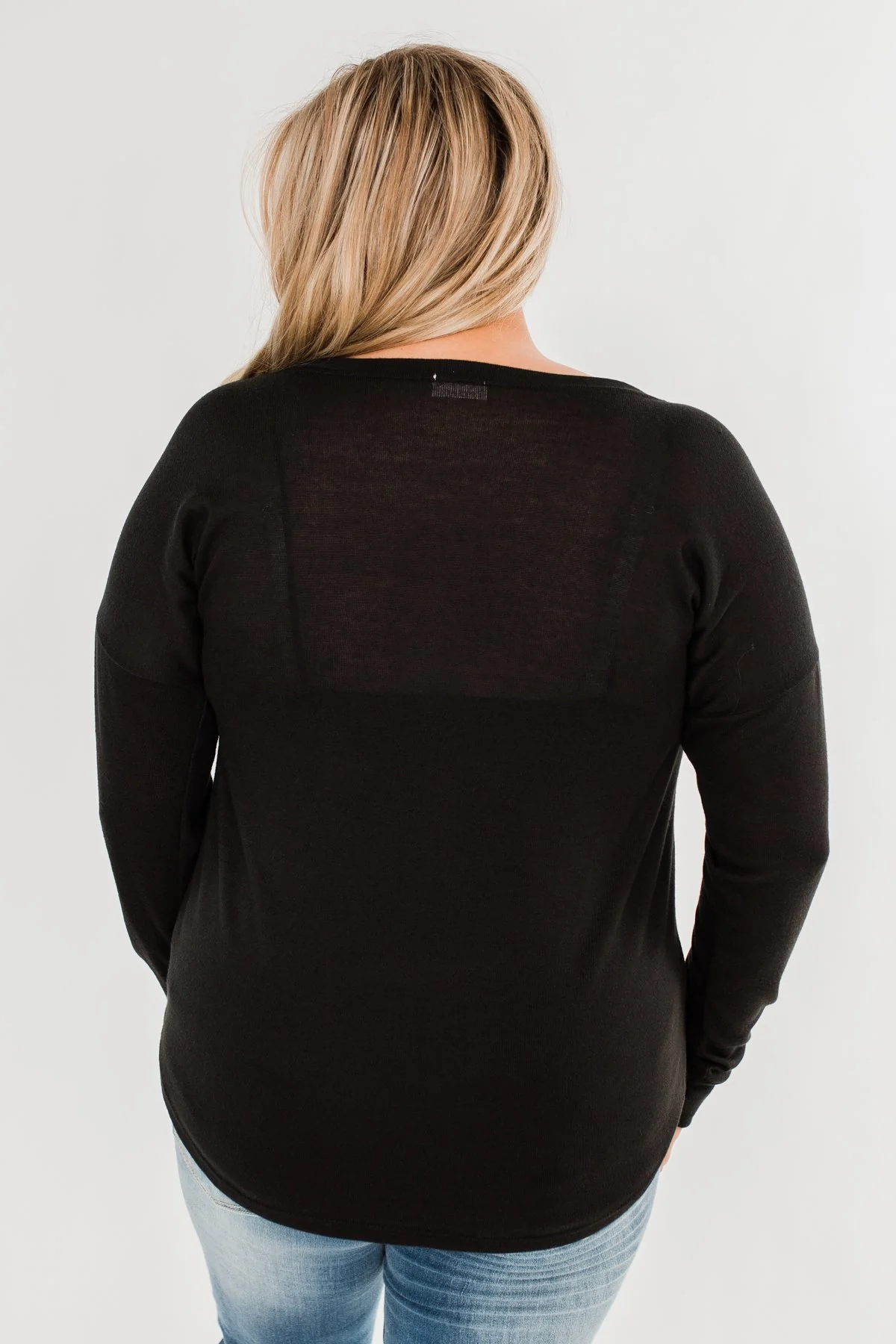 Cozy & Warm 4 Button Henley Top- Black - Image 11