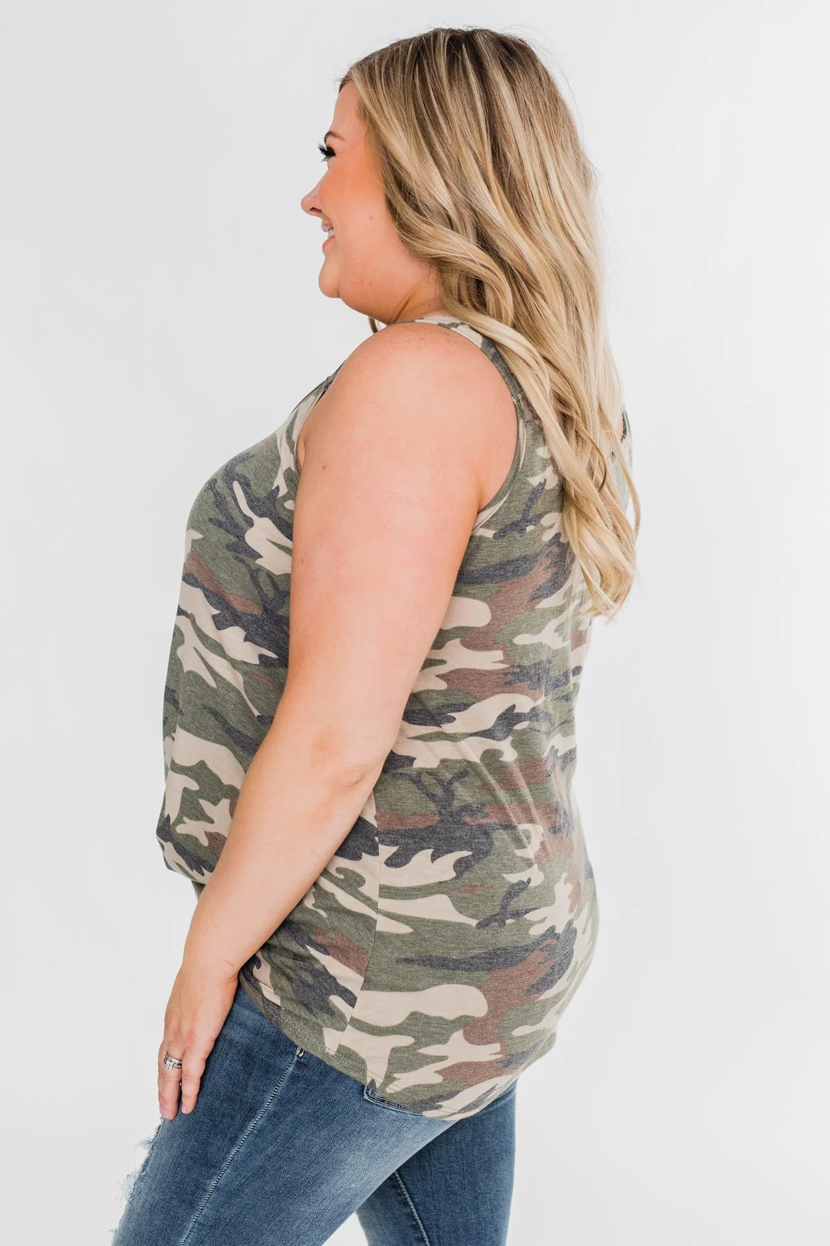 Crazy for Camo Front Twist Tank Top - Image 8