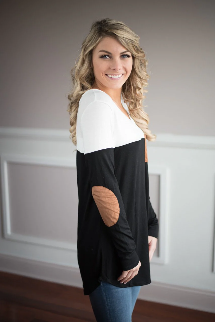 Cream and Black Pocket Top - Image 4