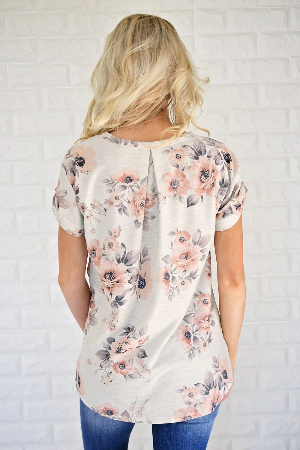 Cream Floral Pocket Tee - Image 6