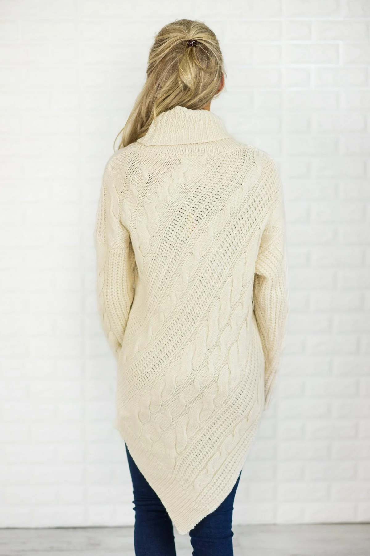 Cream Turtle Neck Sweater - Image 7