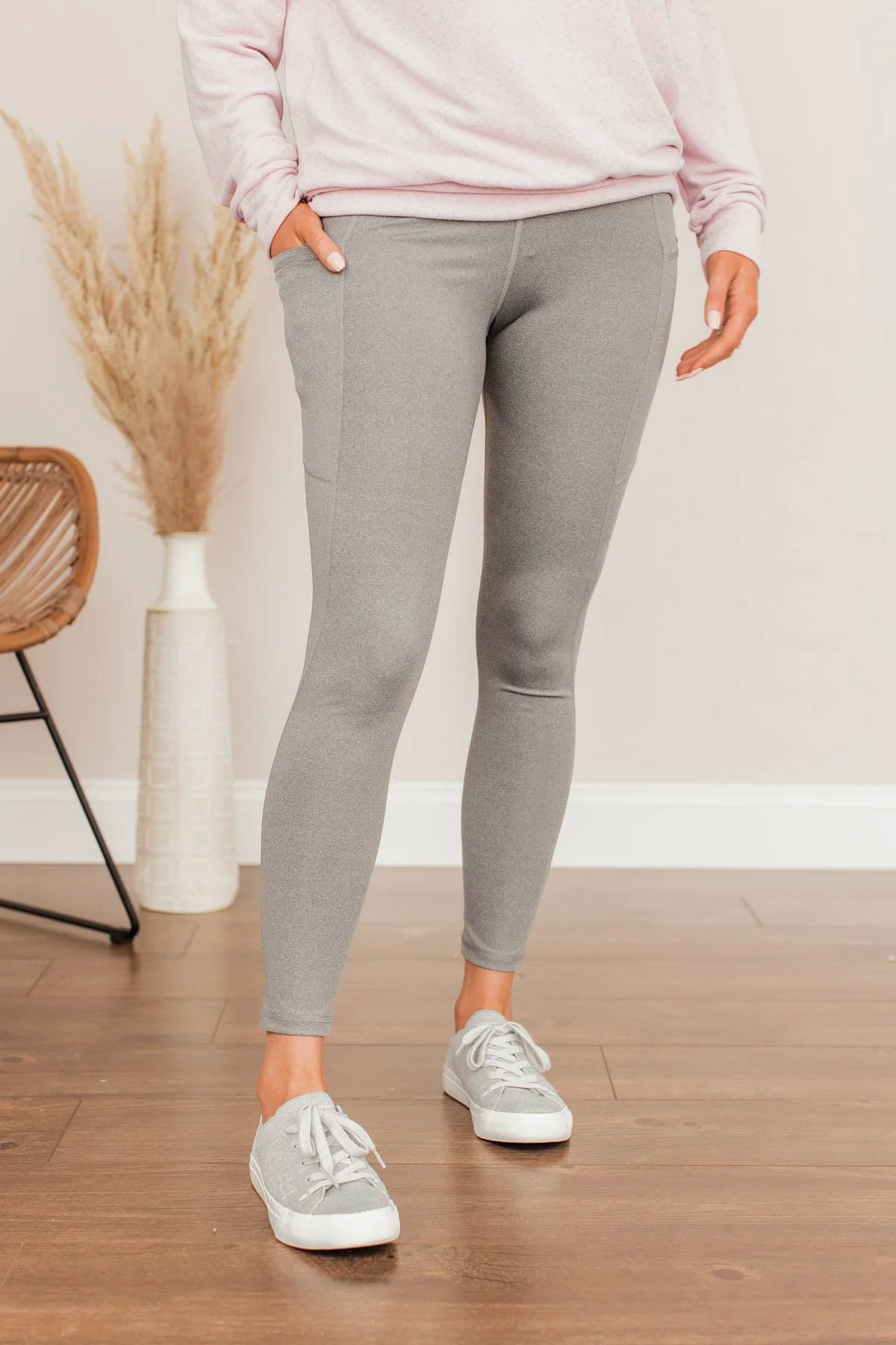 Create My Own Path Athleisure Leggings- Heather Gray - Image 2