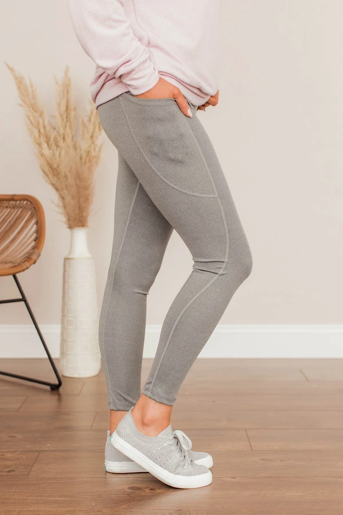 Create My Own Path Athleisure Leggings- Heather Gray - Image 4