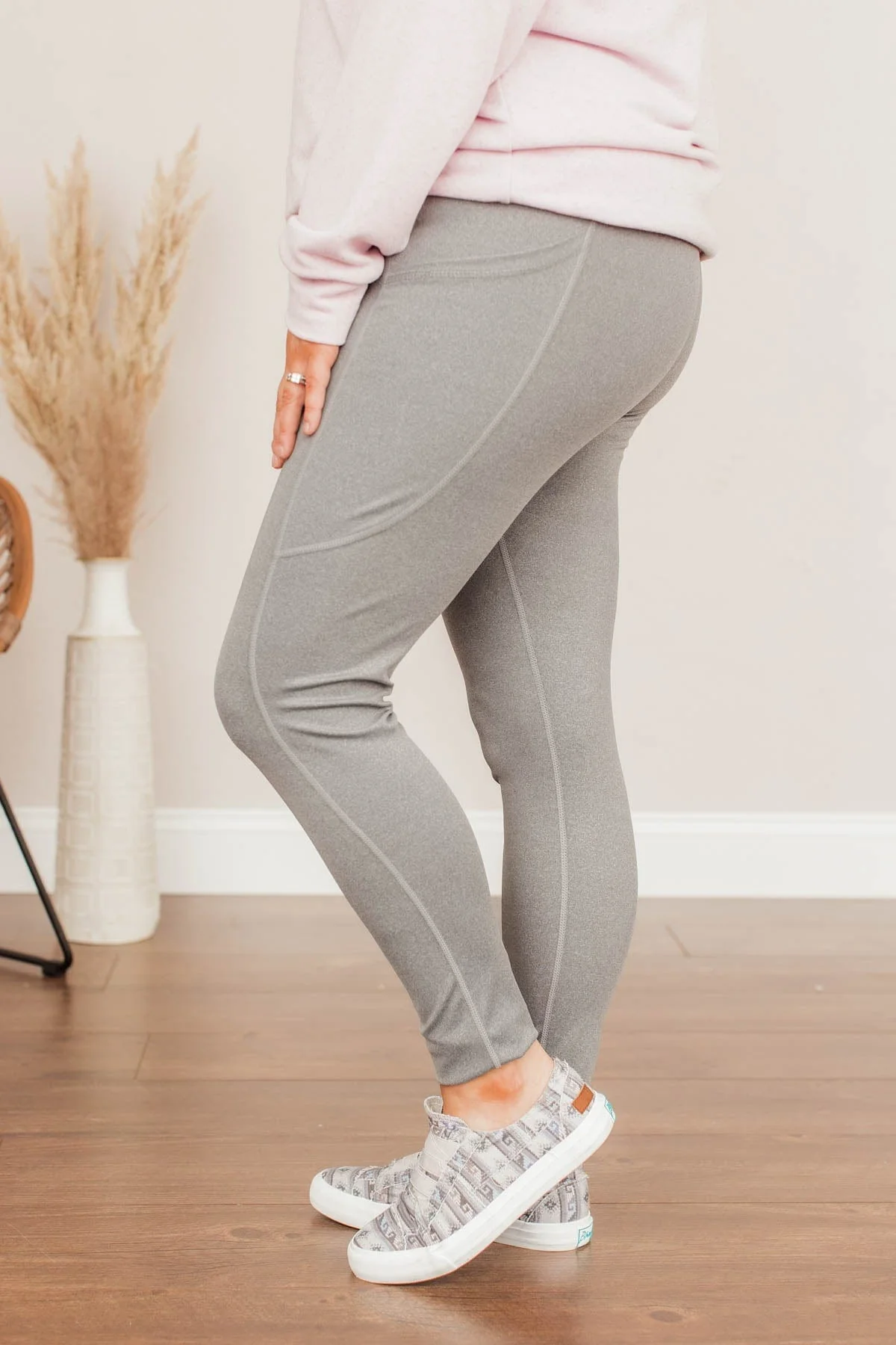 Create My Own Path Athleisure Leggings- Heather Gray - Image 5