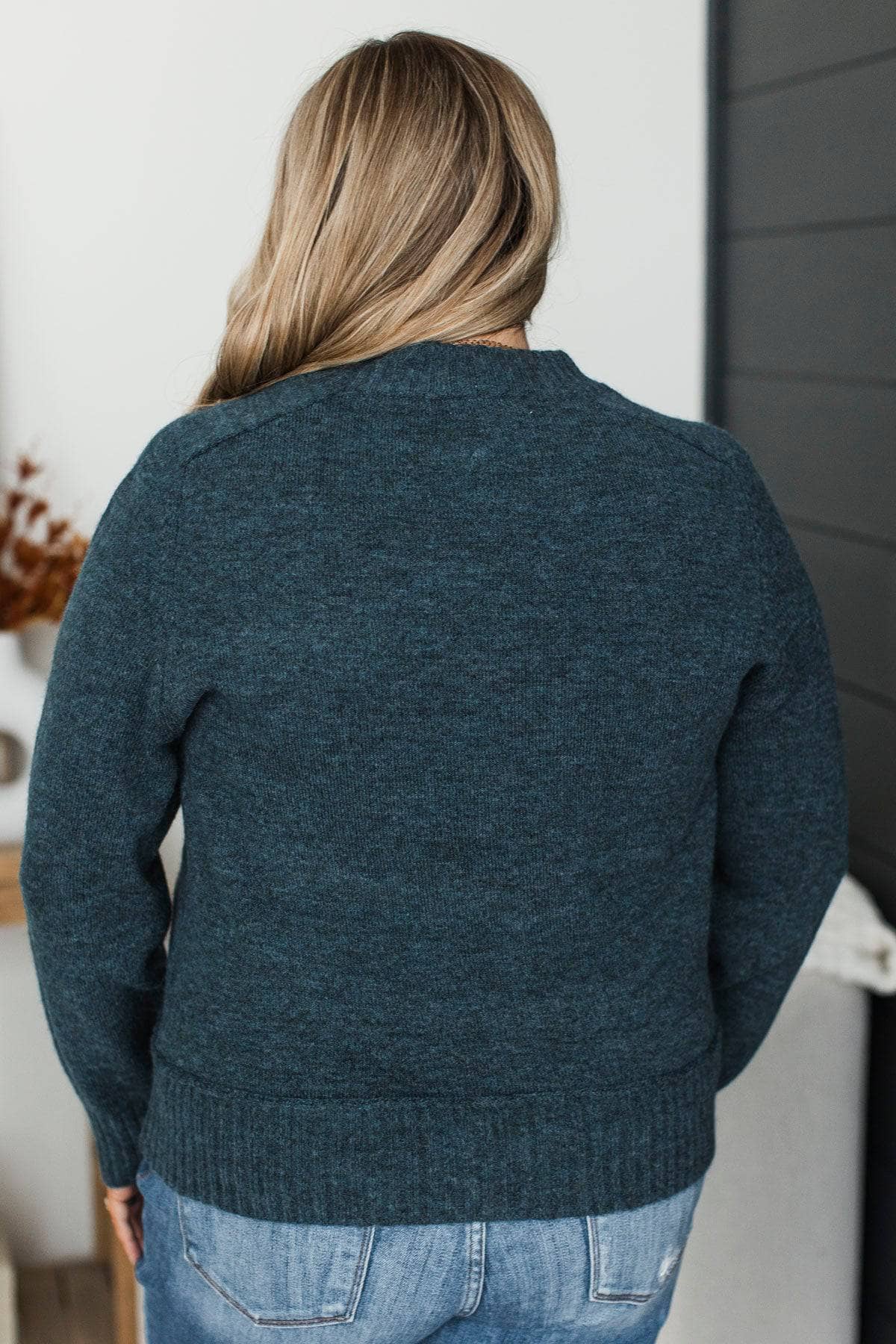 Creating My Happiness Knit Sweater- Dark Teal - Image 8