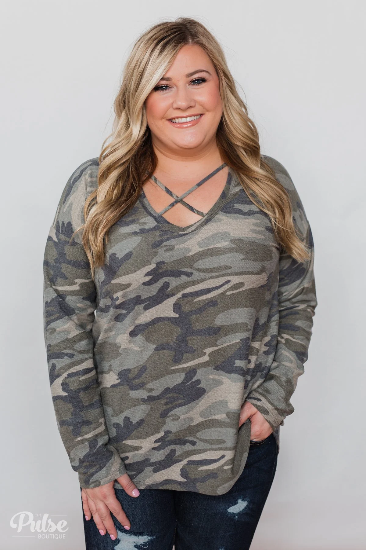 Crossing Into Camo Pullover Top - Image 3