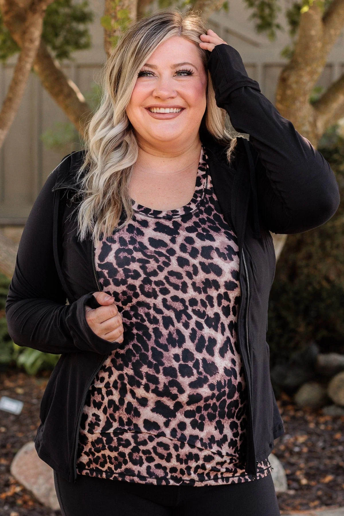 Crushing Goals Athleisure Jacket- Black - Image 2
