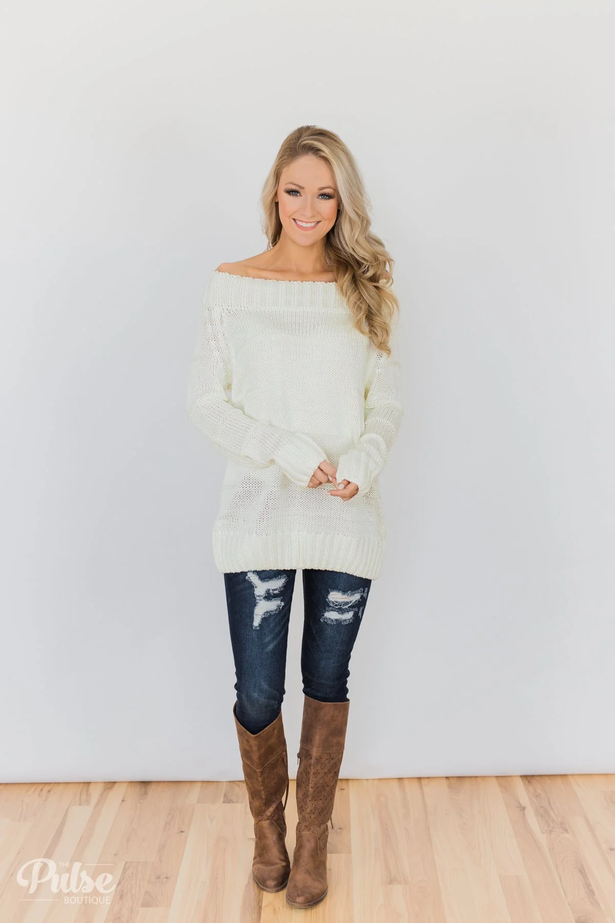Cuddle Me Close Knitted Sweater- Ivory - Image 14