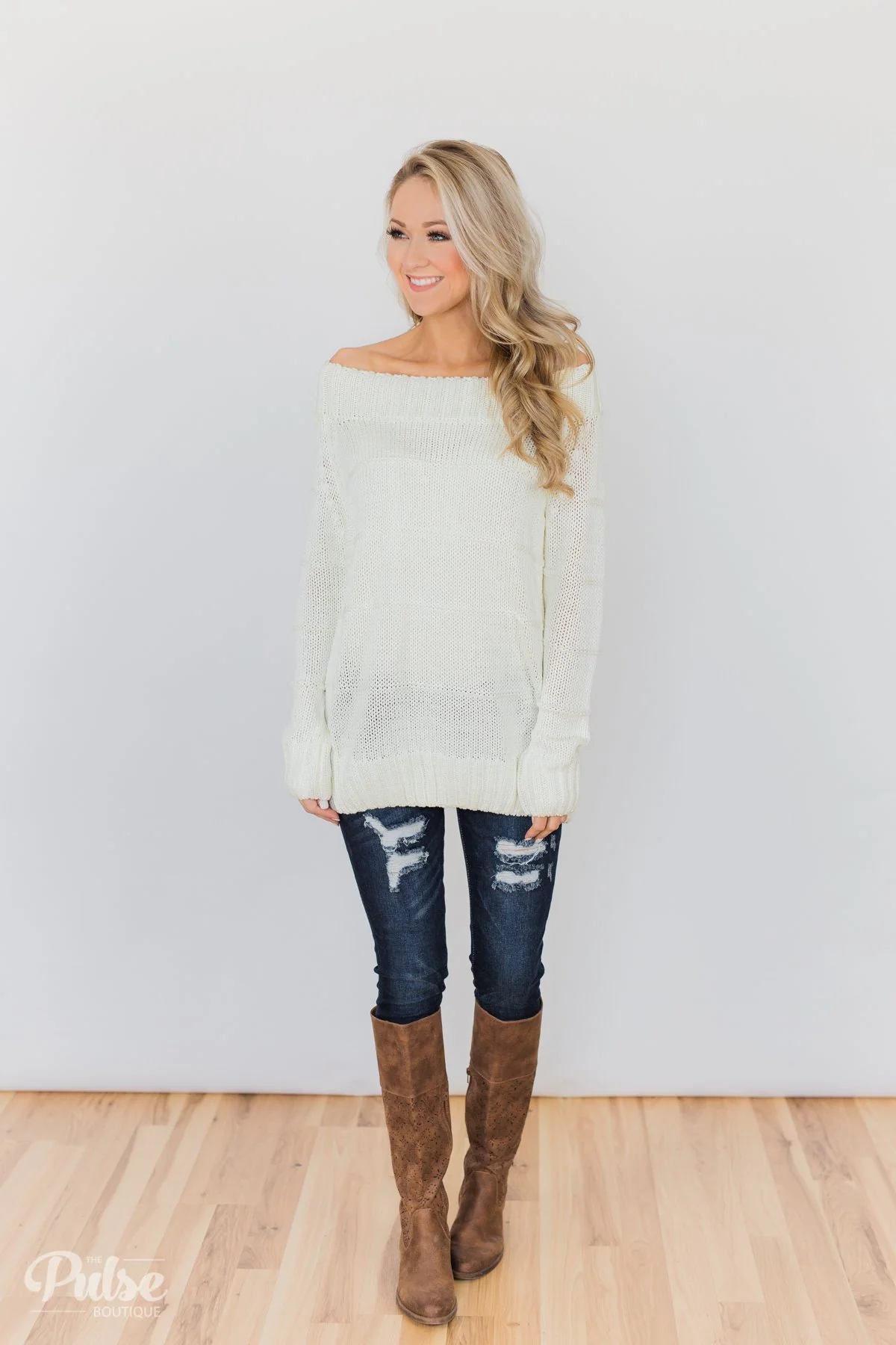 Cuddle Me Close Knitted Sweater- Ivory - Image 15