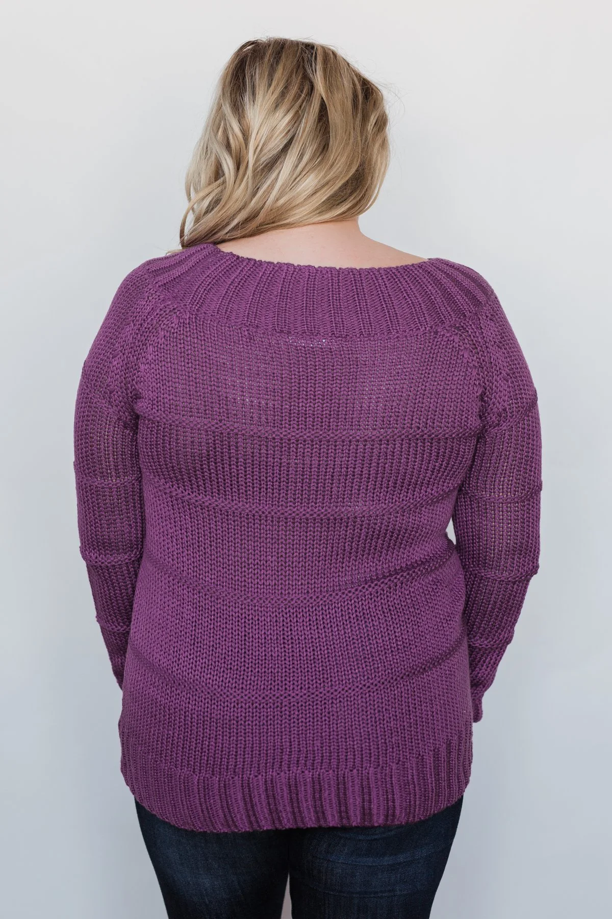 Cuddle Me Close Knitted Sweater- Purple - Image 11