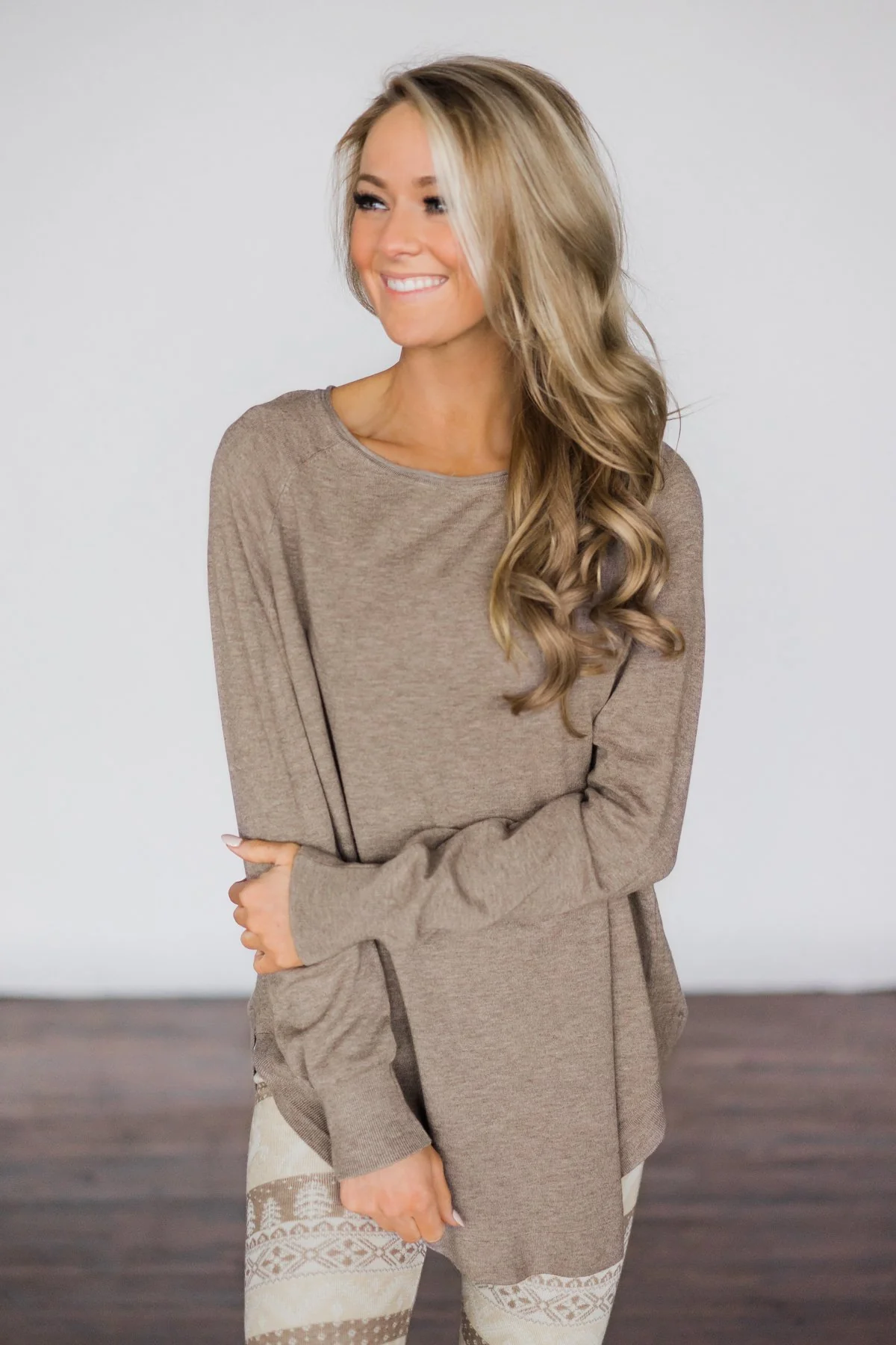 Cuddle Up Sweater - Mocha - Image 4