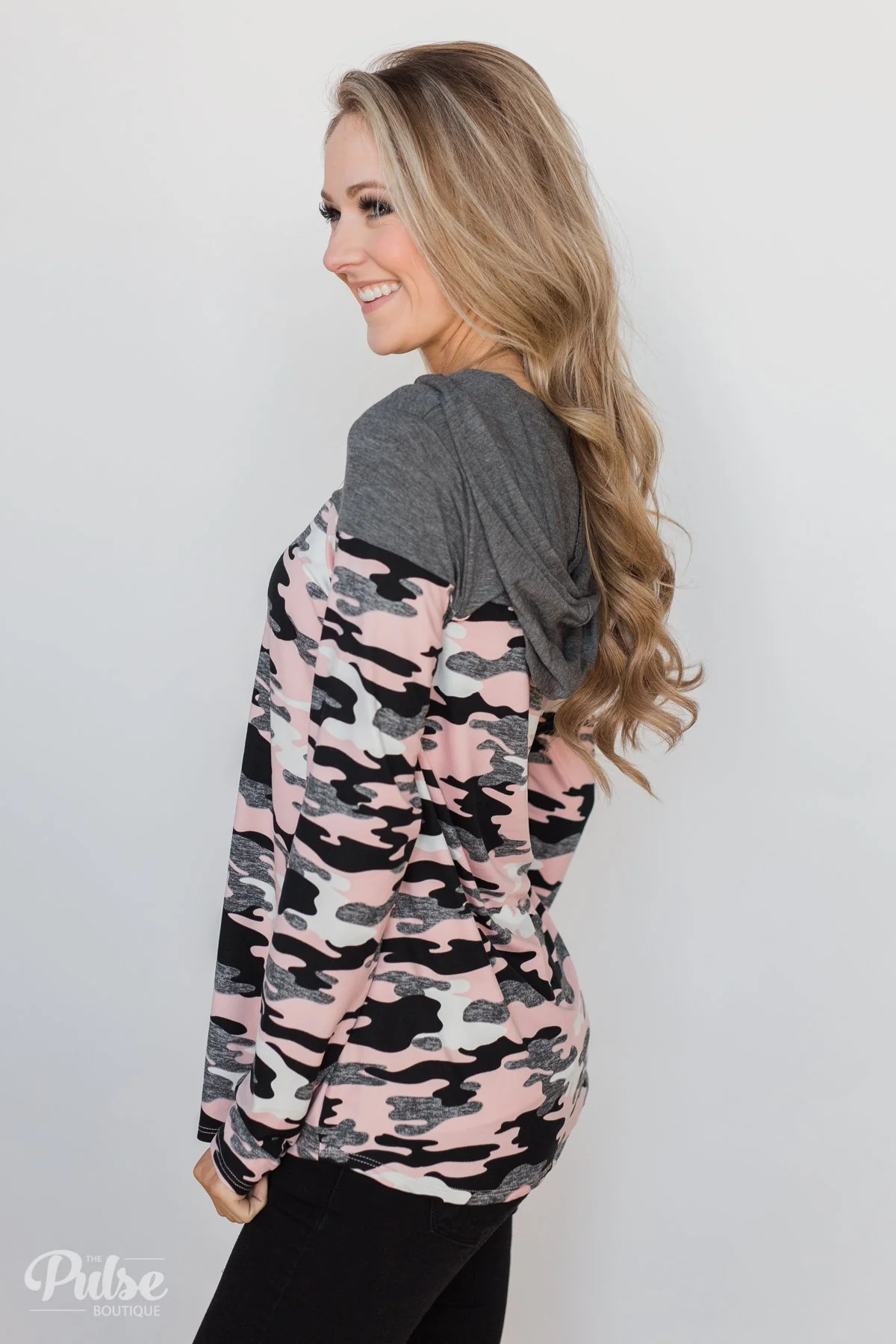 Cute & Camo Lightweight Hoodie - Pink - Image 4