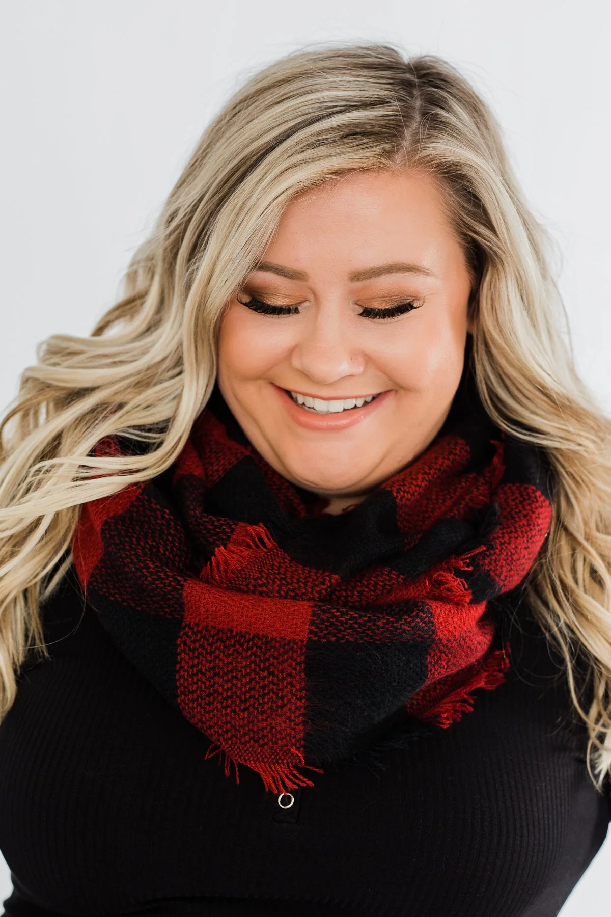 Cute & Comfy Infinity Scarf- Buffalo Plaid - Image 2