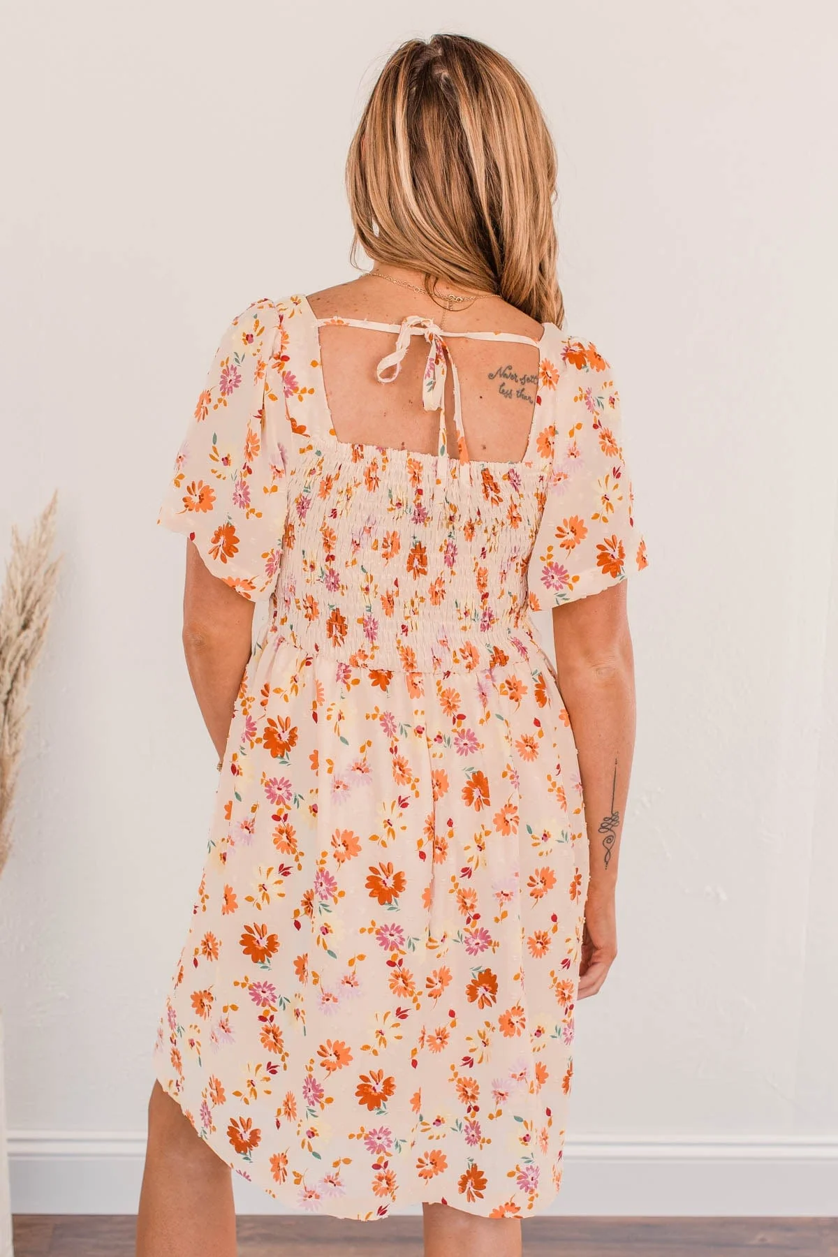 Daisy Days Swiss Dot Dress- Cream - Image 11