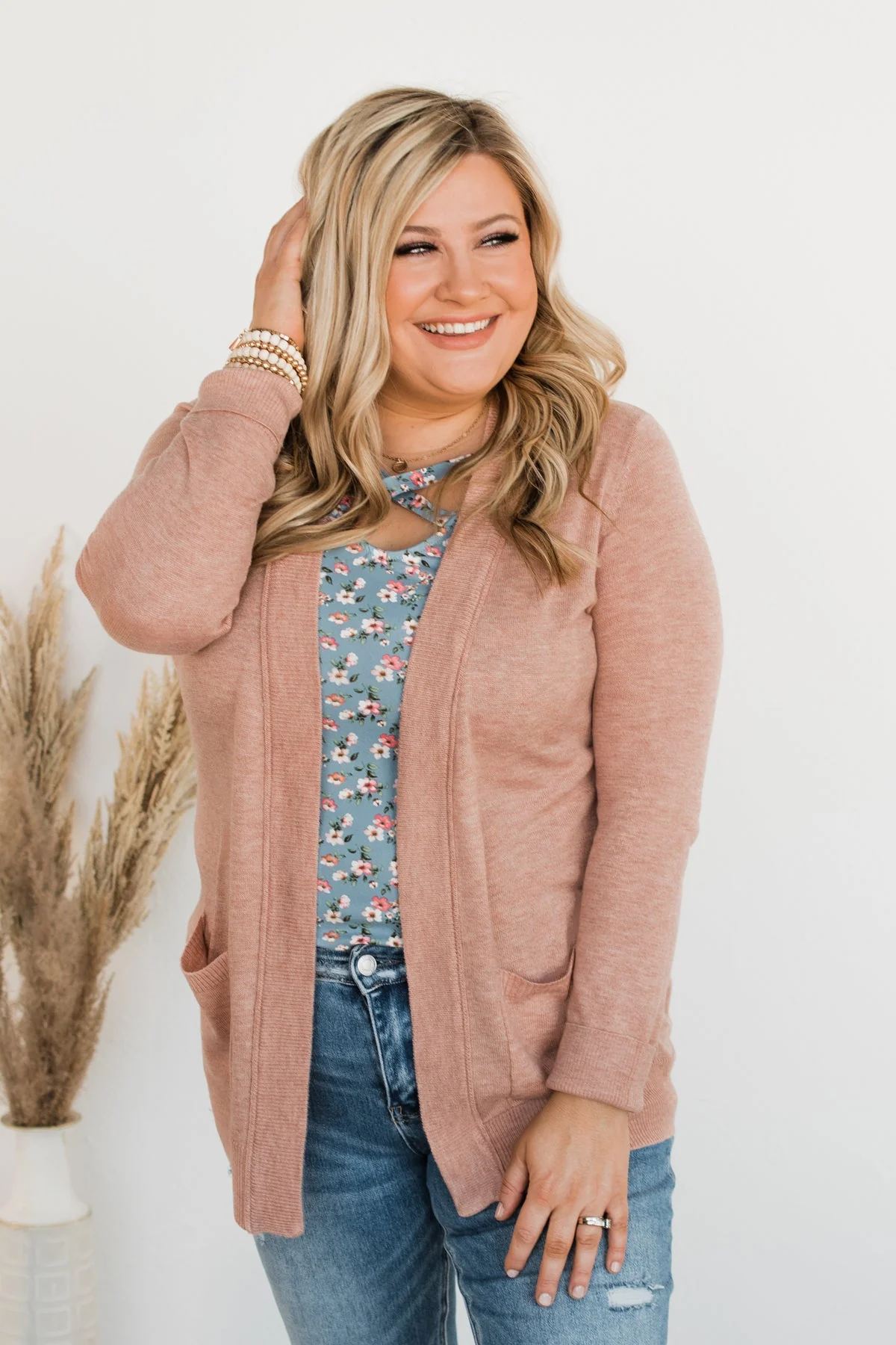 Dance Under The Stars Lightweight Cardigan- Blush - Image 5
