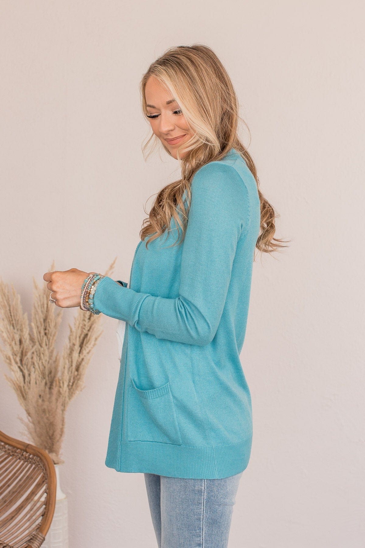 Dance Under The Stars Lightweight Cardigan- Deep Aqua - Image 7