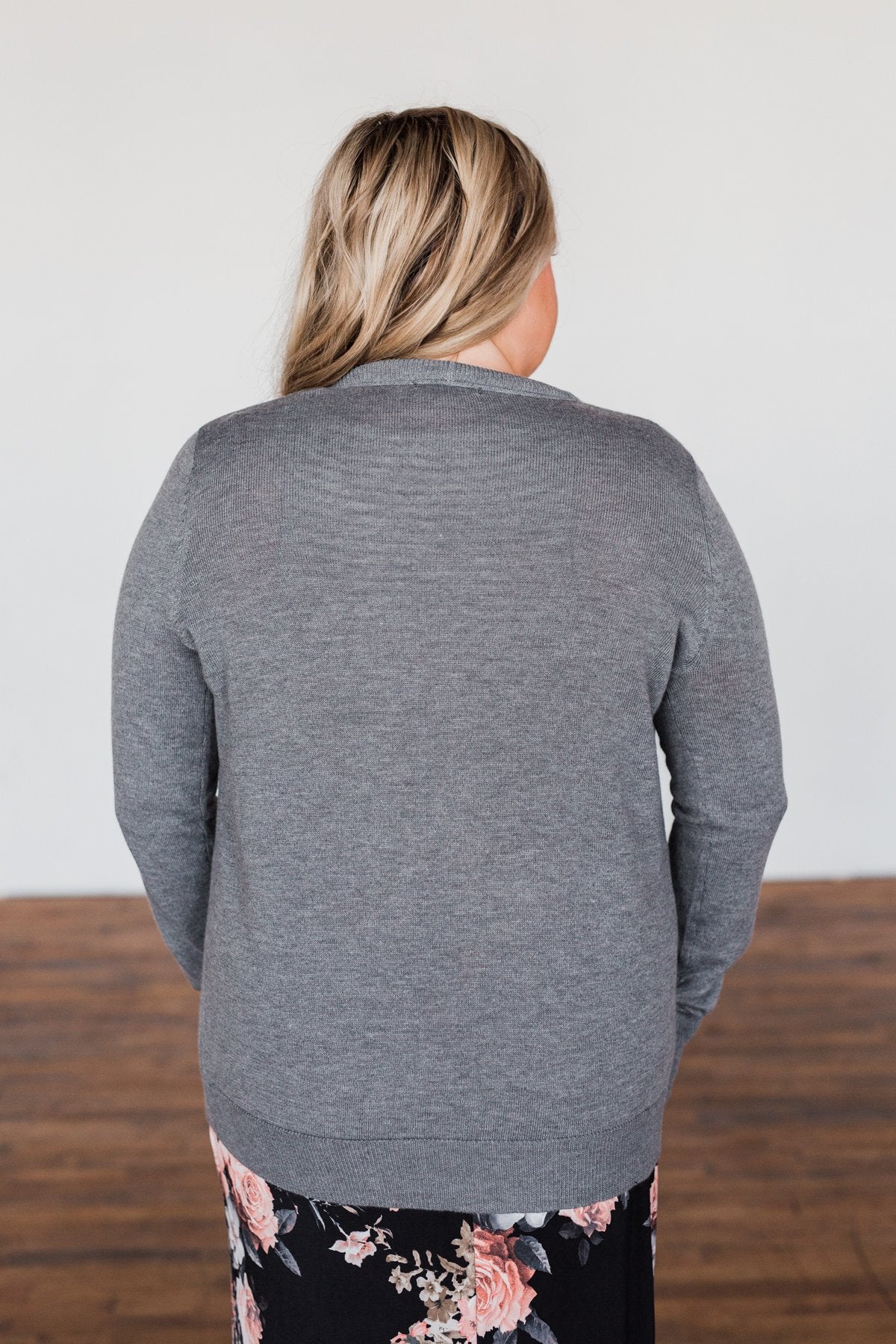 Dance Under The Stars Lightweight Cardigan- Grey - Image 8