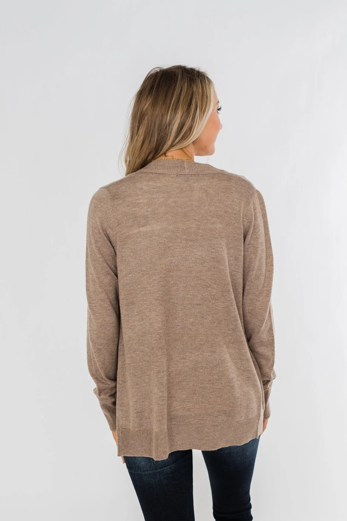 Dance Under The Stars Lightweight Cardigan- Mocha - Image 9