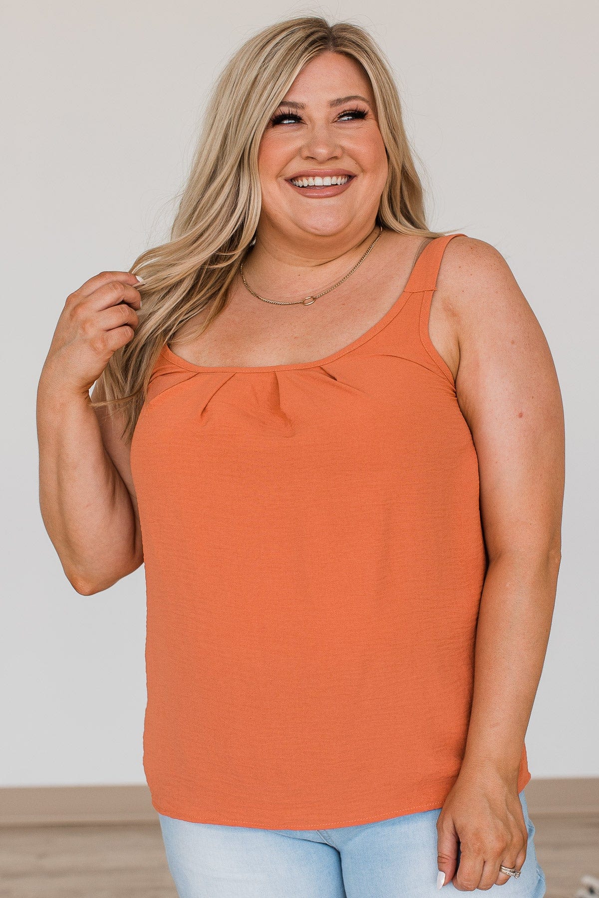 Dancing Through Life Tank- Burnt Orange - Image 2