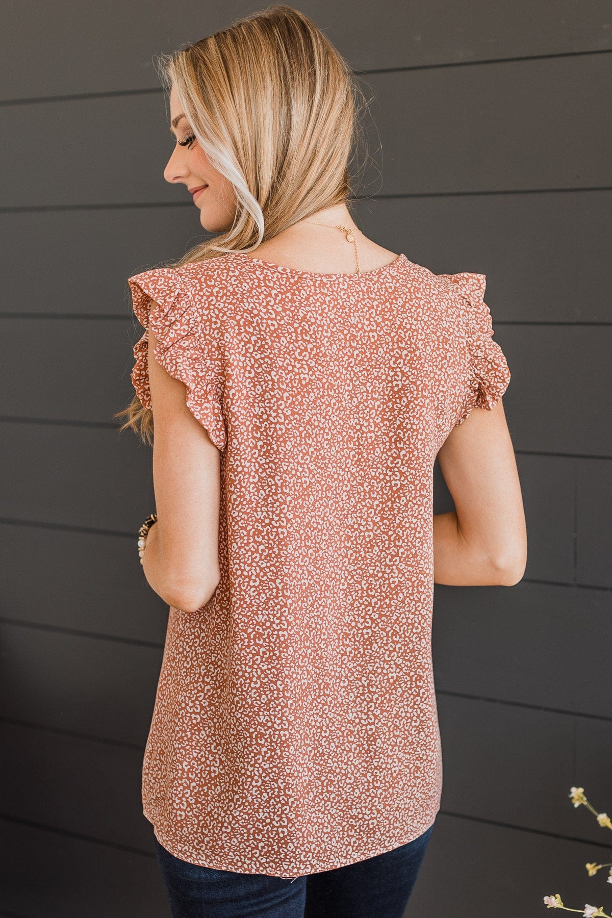 Daring Vision Printed Top- Mauve - Image 6