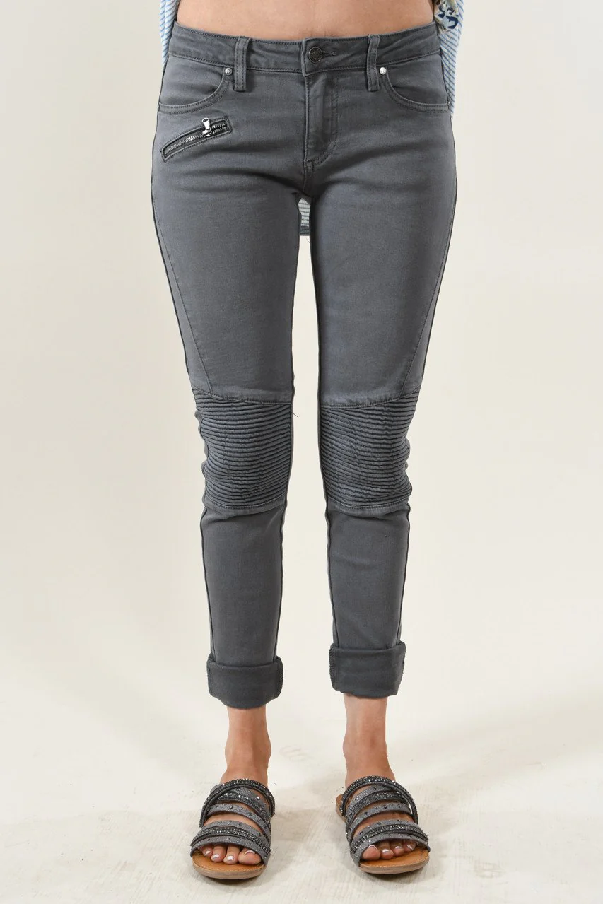 Dark Grey Moto Pants
