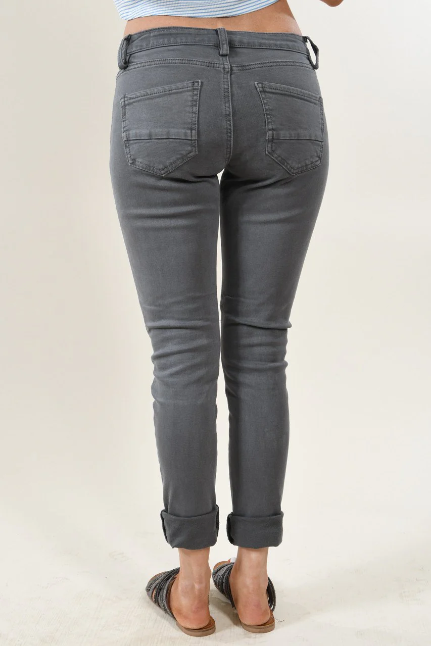 Dark Grey Moto Pants - Image 5