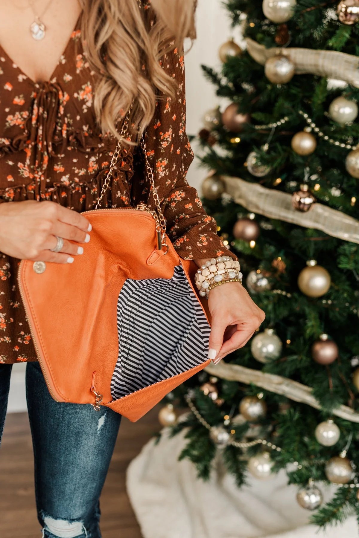Darling Day to Day Oversized Clutch- Burnt Orange - Image 4