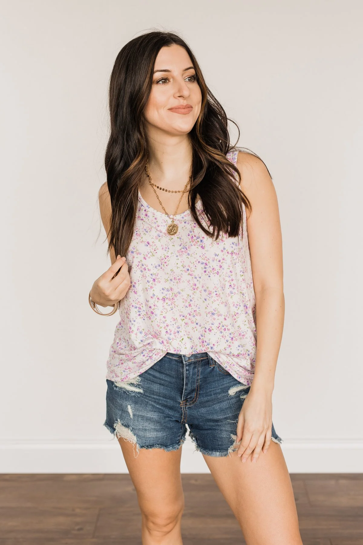 Darling Days Floral Tank- Ivory - Image 10