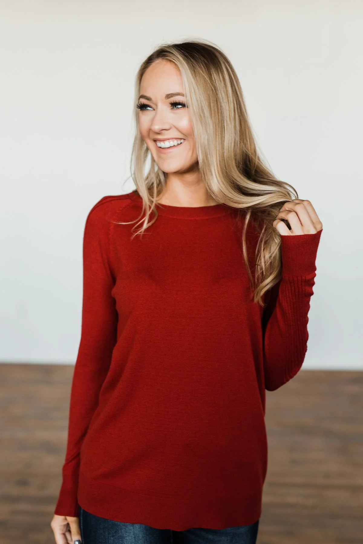 Darling Of Mine Knit Sweater- Crimson Red - Image 10