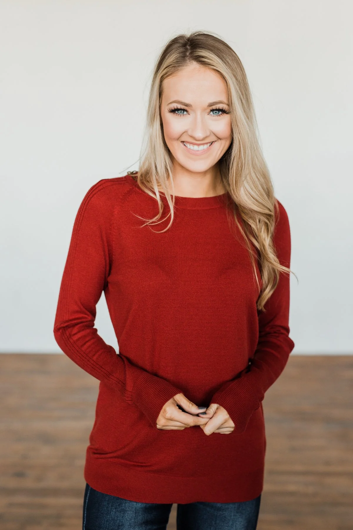 Darling Of Mine Knit Sweater- Crimson Red - Image 8