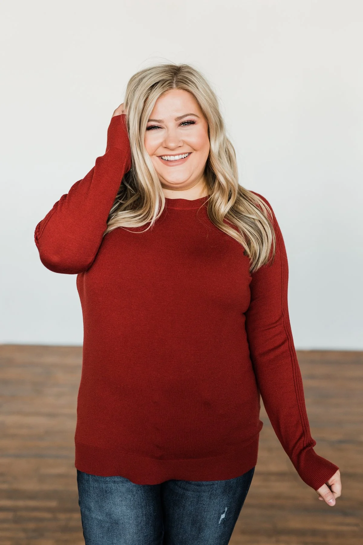 Darling Of Mine Knit Sweater- Crimson Red - Image 9